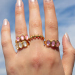 Kendra Scott Daphne Gold Light Pink Abalone Ring Size 6 - Jessi Jayne Boutique