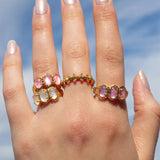 Kendra Scott Daphne Gold Light Pink Abalone Ring Size 6 - Jessi Jayne Boutique