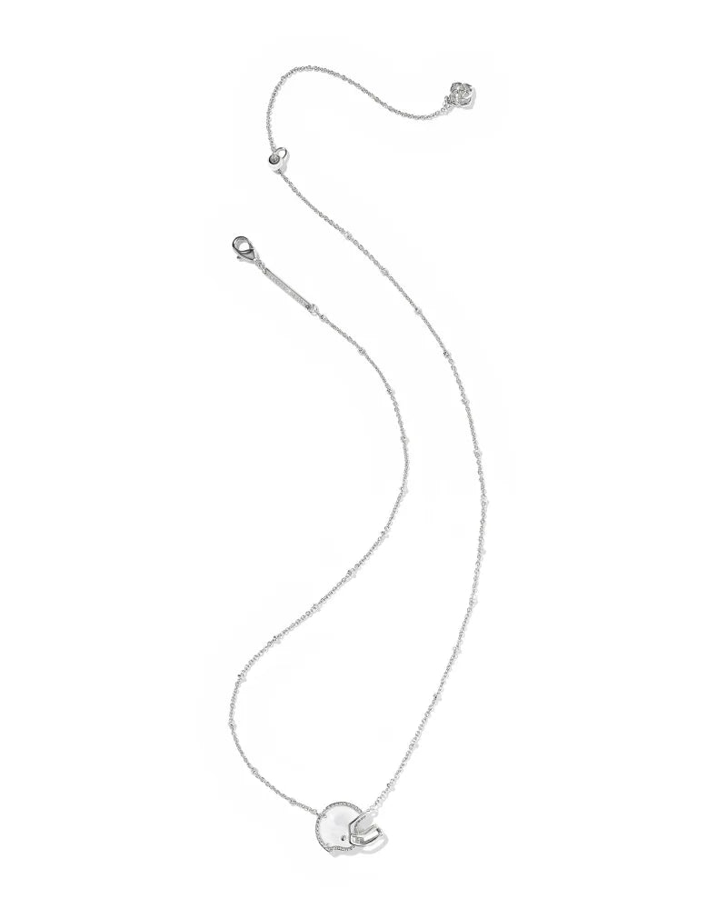 Kendra Scott Football Helmet Silver MOP Necklace - Jessi Jayne Boutique