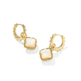 Kendra Scott Ivory Mallory Rose Gold Huggie Earrings - Jessi Jayne Boutique