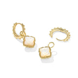 Kendra Scott Ivory Mallory Rose Gold Huggie Earrings - Jessi Jayne Boutique