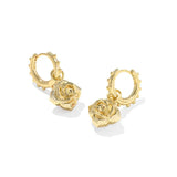 Kendra Scott Ivory Mallory Rose Gold Huggie Earrings - Jessi Jayne Boutique