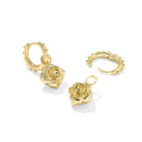 Kendra Scott Ivory Mallory Rose Gold Huggie Earrings - Jessi Jayne Boutique