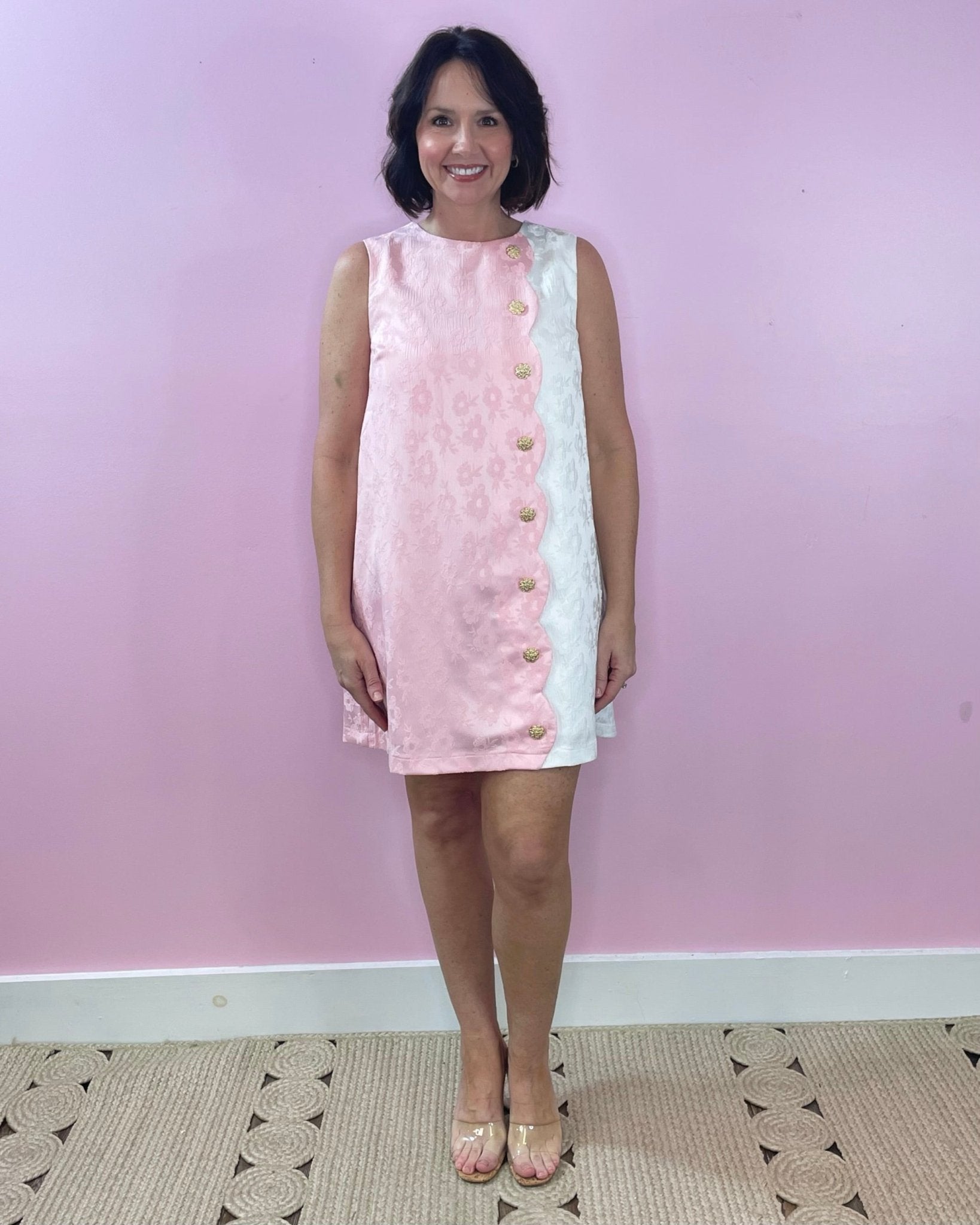 Blush and Bloom Scalloped Shift Dress - Jessi Jayne Boutique