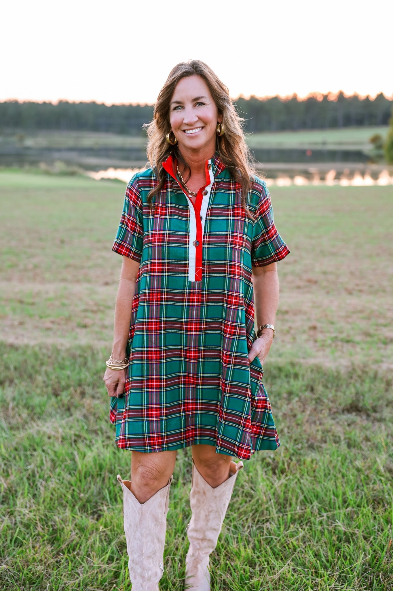 Merry Tartan Plaid Mini Dress - Jessi Jayne Boutique