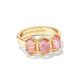 Kendra Scott Daphne Gold Light Pink Abalone Ring Size 6 - Jessi Jayne Boutique