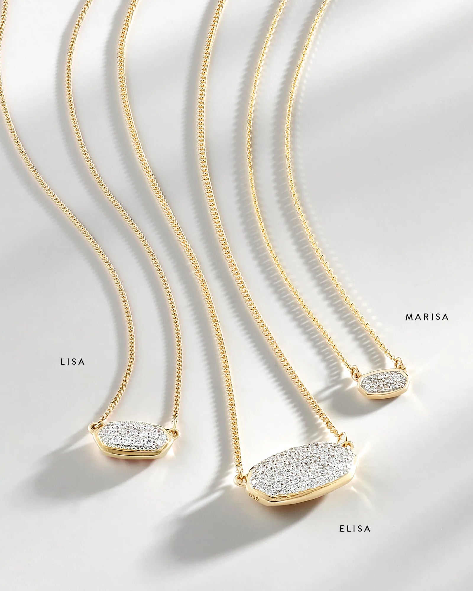 Marisa Pendant Necklace in White Diamond and 14k White Gold - Jessi Jayne Boutique