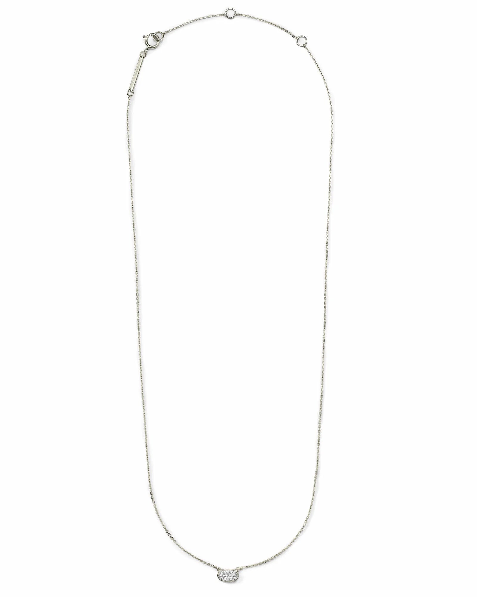 Marisa Pendant Necklace in White Diamond and 14k White Gold - Jessi Jayne Boutique