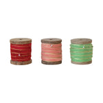 10 Yard Velvet Ribbon on Wood Spool Set of 3 - Jessi Jayne Boutique