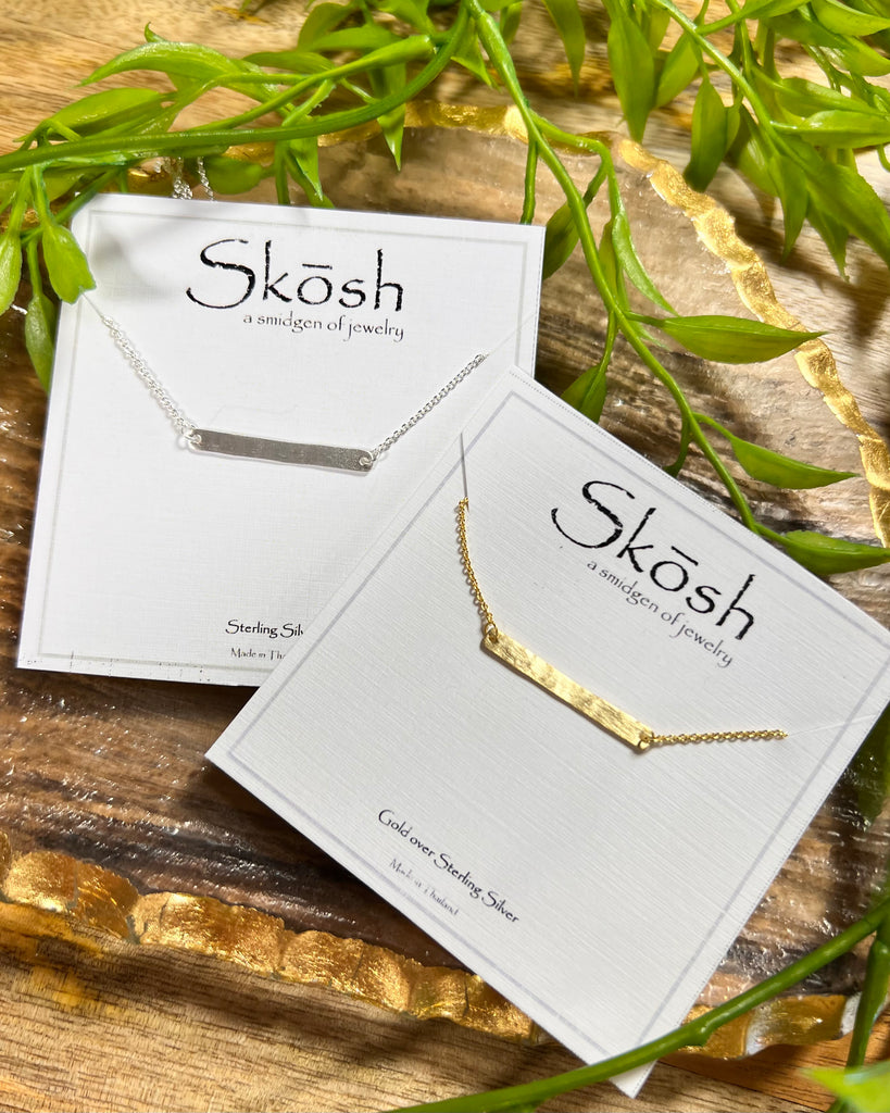 SKOSH Gold Over Sterling Silver Bar Necklace 14-15in - Jessi Jayne Boutique