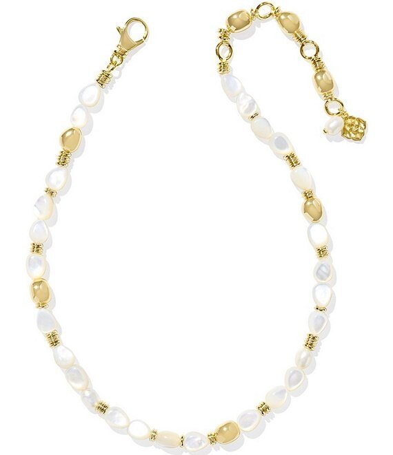 Kendra Scott Melody Beaded Strand Gold Ivory MOP Necklace - Jessi Jayne Boutique