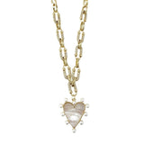 Gemelli Marella Gold Pearl Heart Necklace - Jessi Jayne Boutique