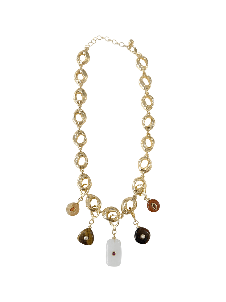 Gemelli Mandy Multi Gemstone Necklace - Jessi Jayne Boutique