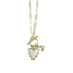 Gemelli Hazel Heart Necklace White - Jessi Jayne Boutique