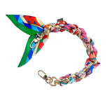 Gemelli Gold Phone Chain with Scarf Rainbow - Jessi Jayne Boutique