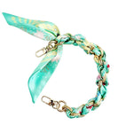 Gemelli Gold Phone Chain with Scarf Mint - Jessi Jayne Boutique