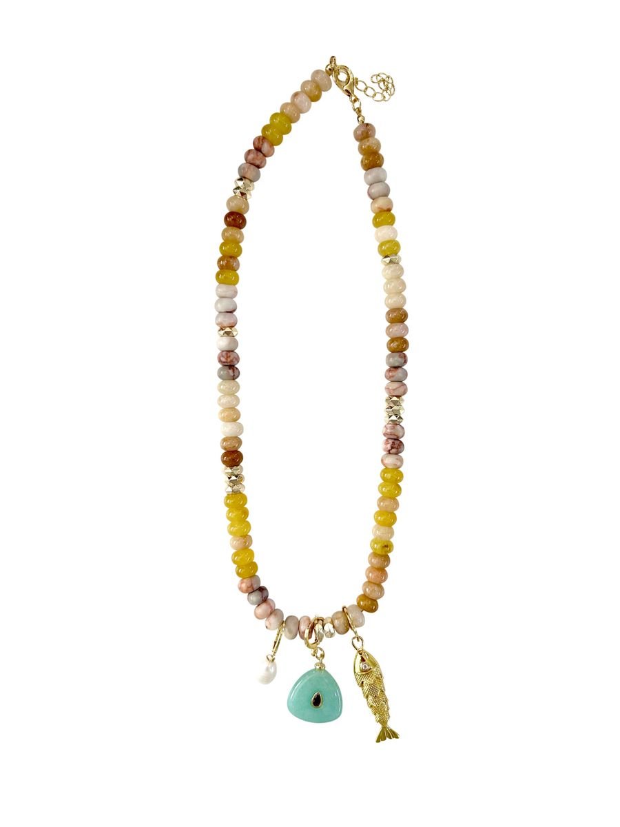 Gemelli Elikai Beaded Charm Necklace - Jessi Jayne Boutique