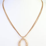 Grants Layered Cascade Chain with Pendant Worn Gold