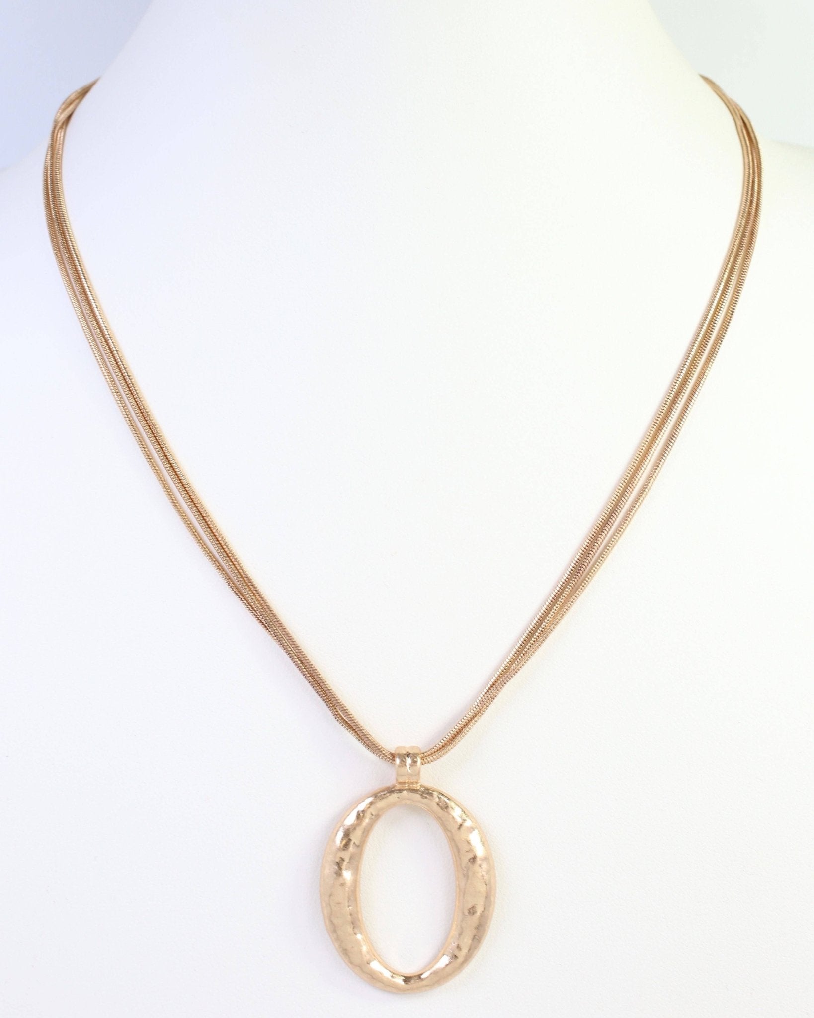 Grants Layered Cascade Chain with Pendant Worn Gold - Jessi Jayne Boutique