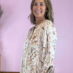 Back To Me Multi Print Leopard Satin Blouse - Jessi Jayne Boutique