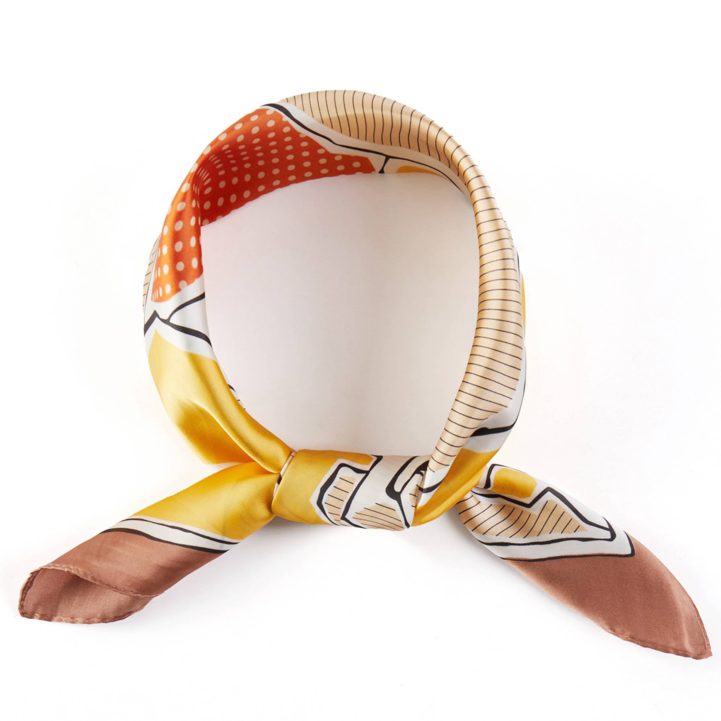 Mustard Horses with Leopard Pattern Print Bandana Scarf - Jessi Jayne Boutique