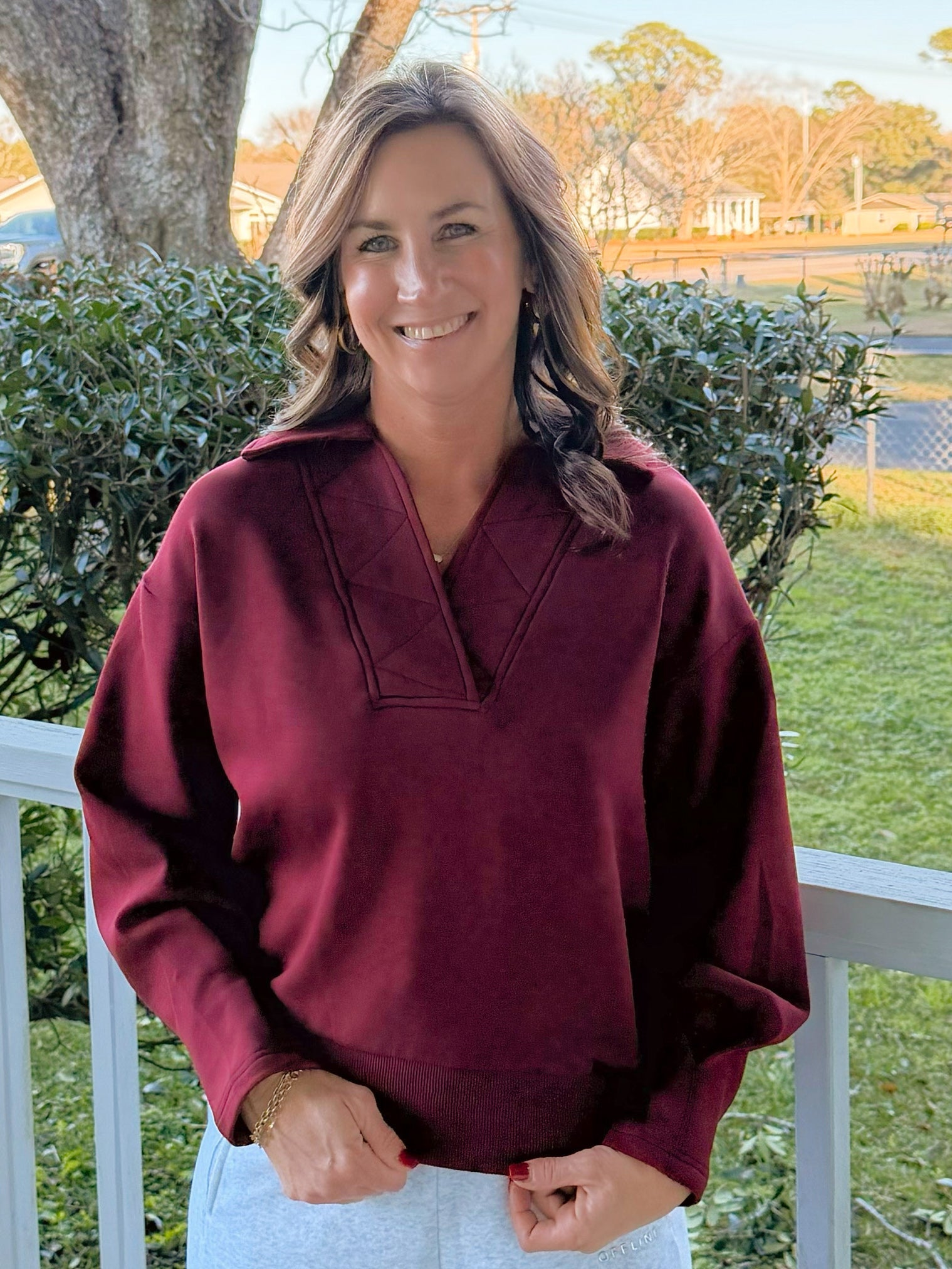 Easy Authority Collared Pullover Top - Jessi Jayne Boutique