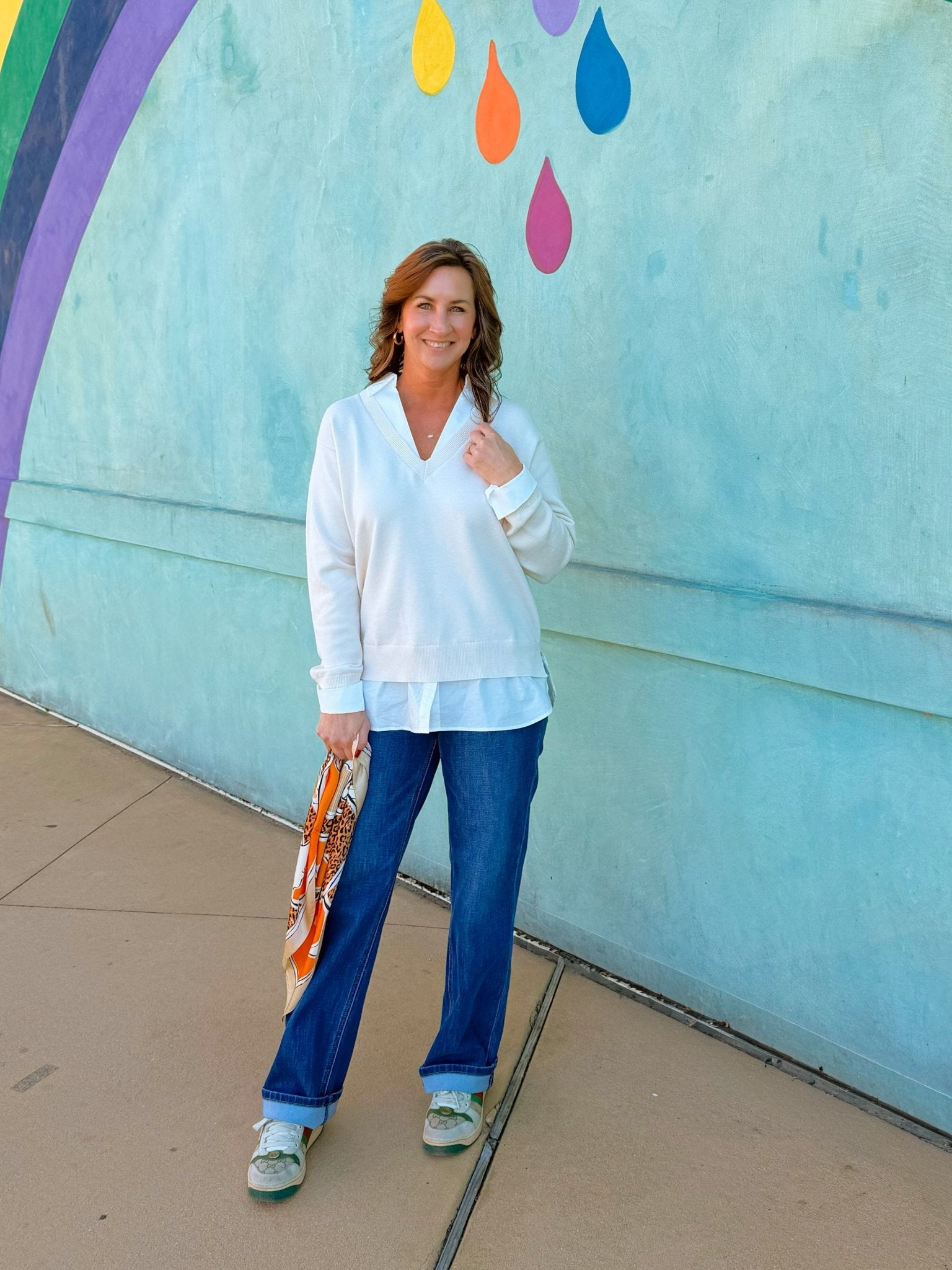 Polished Layers V - Neck Sweater - Jessi Jayne Boutique