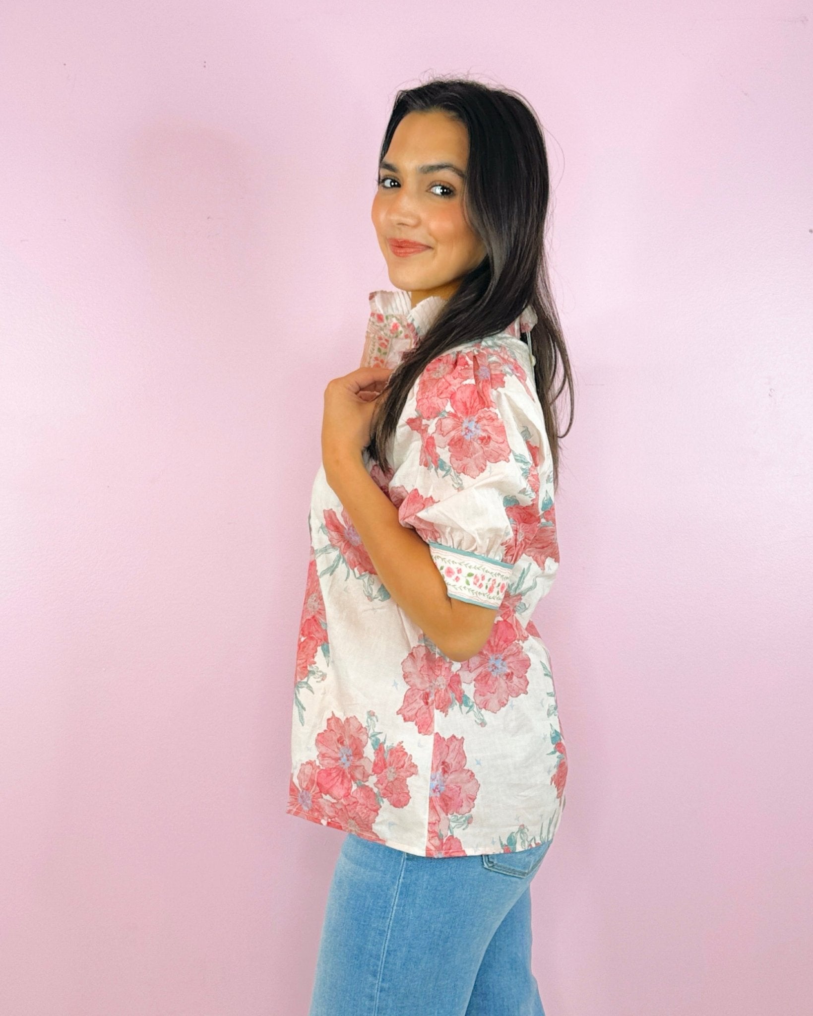 Garden Daydream Floral Blouse - Jessi Jayne Boutique