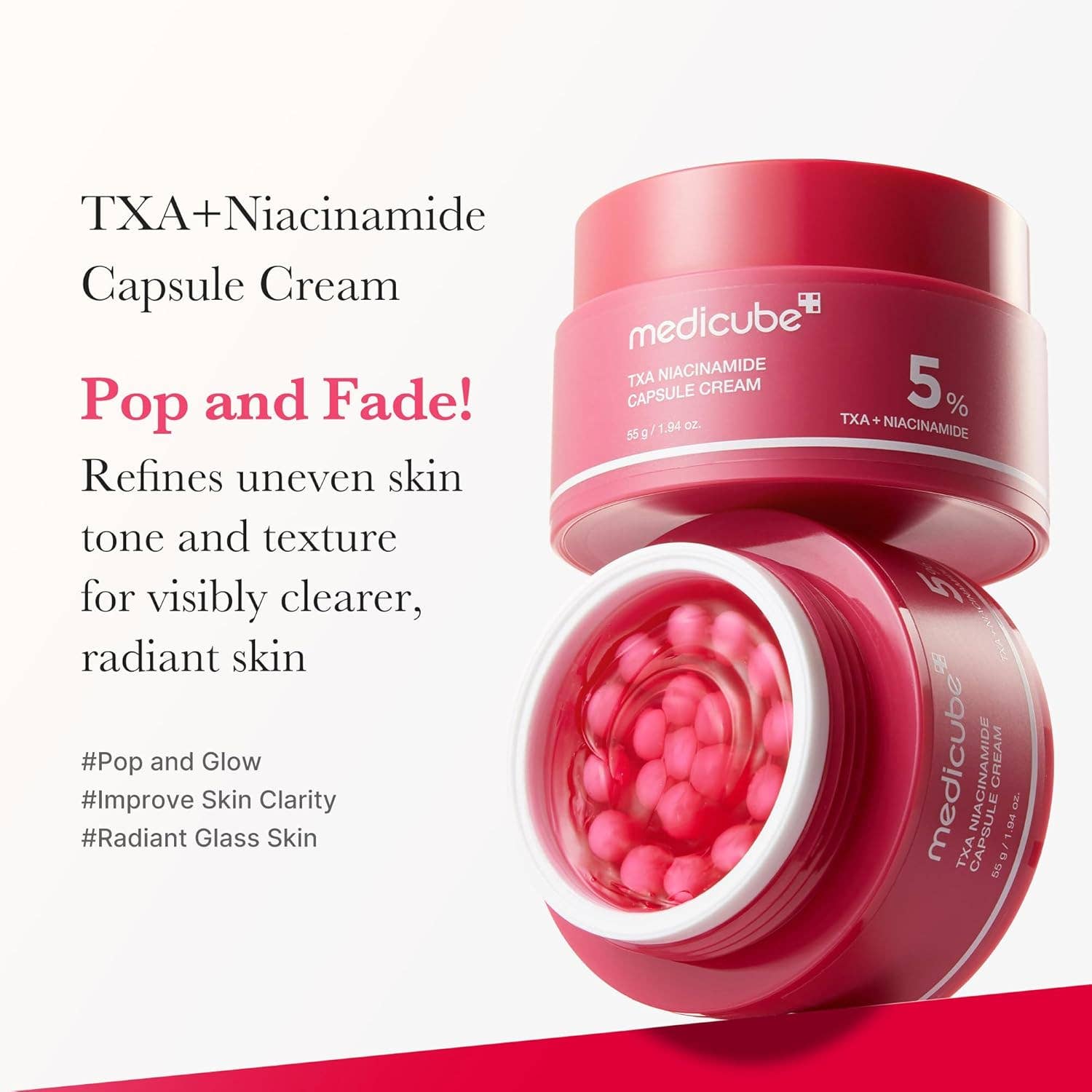 MEDICUBE TXA+Niacinamide Capsule Cream 55g 1.94oz - Jessi Jayne Boutique