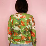 My Best Self Green Floral Print Mesh Long Sleeve Top - Jessi Jayne Boutique