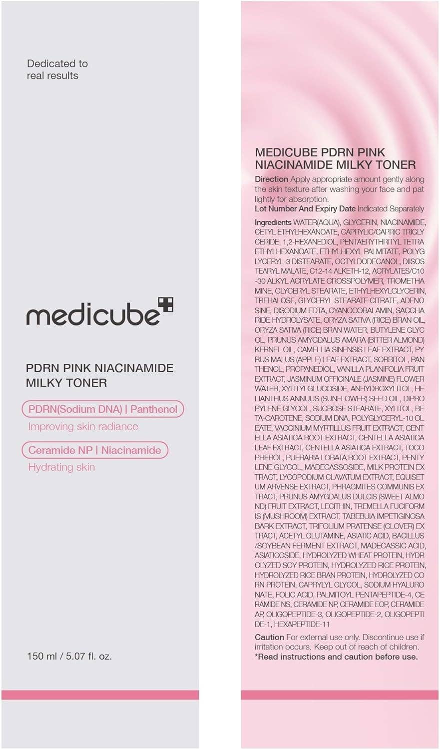 MEDICUBE PDRN Pink Niacinamide Milky Toner 150ml 5.07 fl. Oz. - Jessi Jayne Boutique
