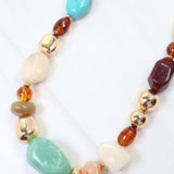 Calais Stone Beaded Necklace Dark Multi
