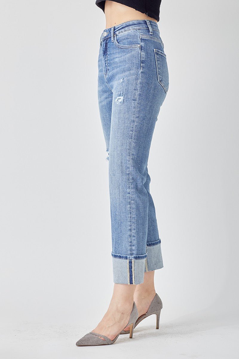 Classic And Trendy High Rise Wide Leg Straight Jeans - Jessi Jayne Boutique