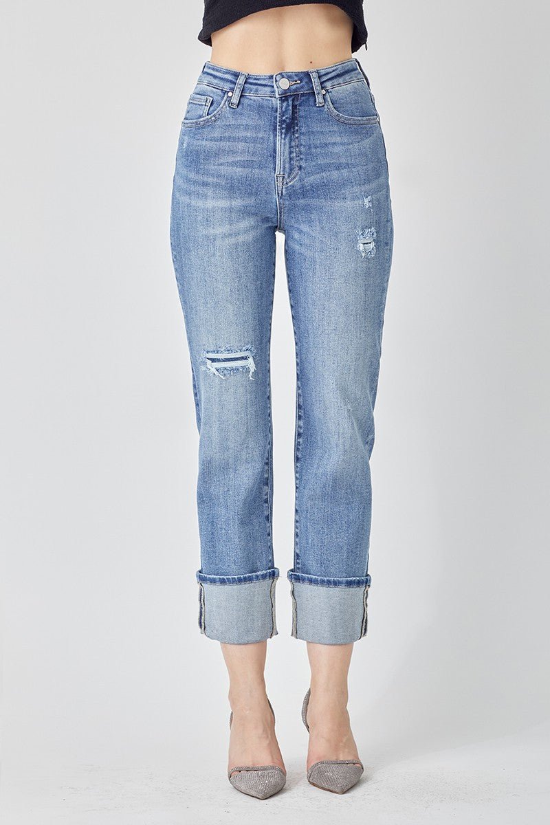 Classic And Trendy High Rise Wide Leg Straight Jeans - Jessi Jayne Boutique