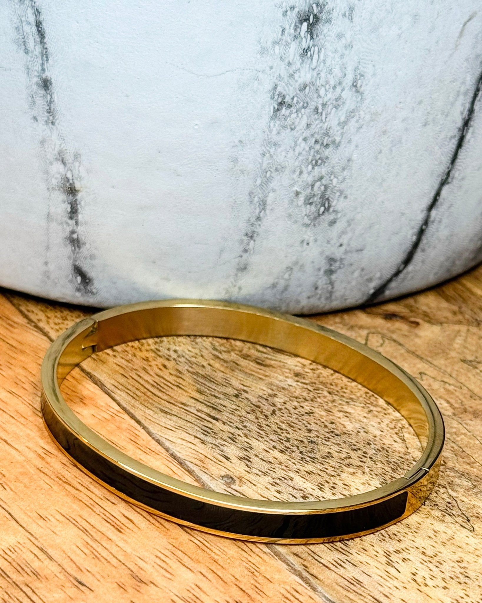 Gold Black Bangle Bracelet - Jessi Jayne Boutique