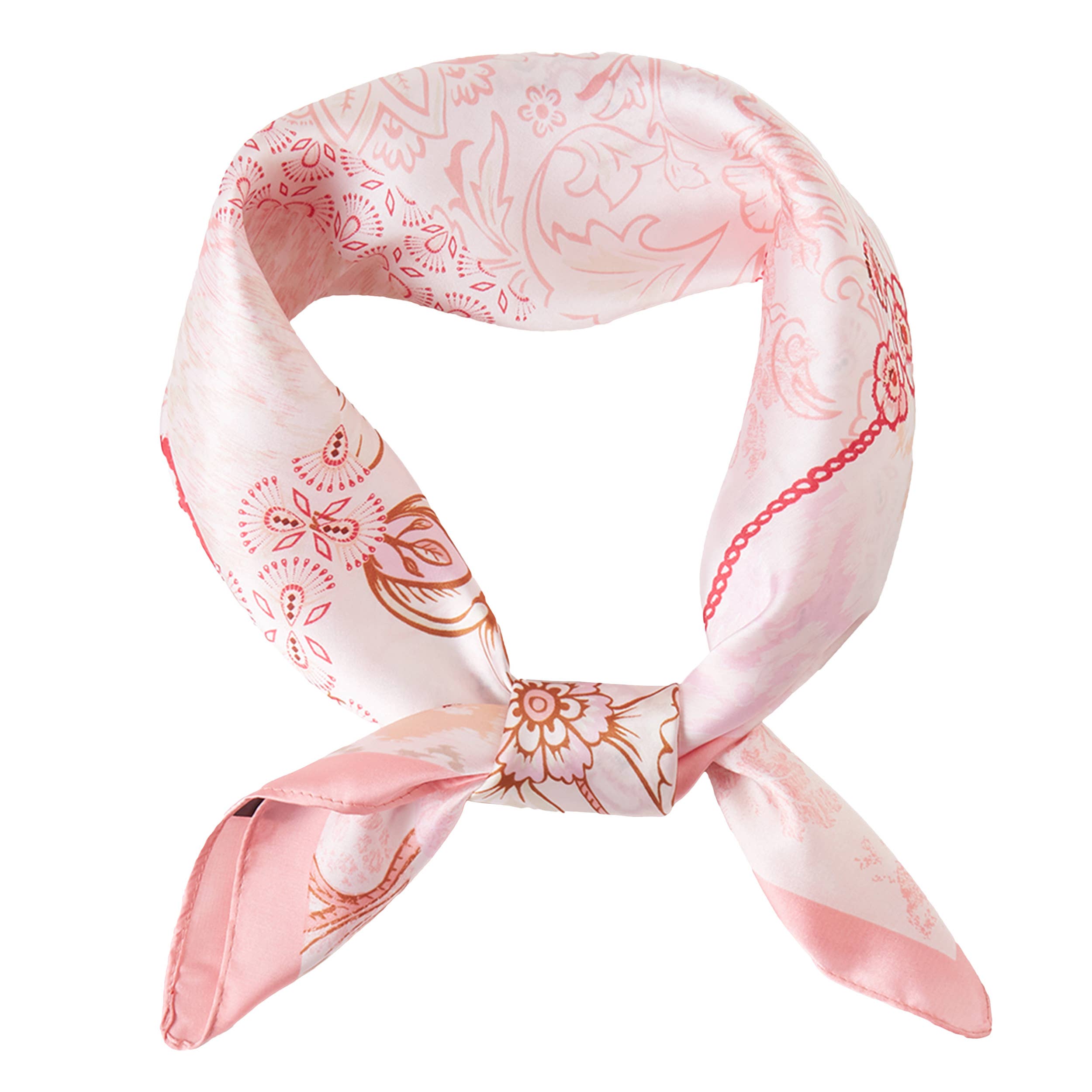 Pink Floral Print Bandana Summer Scarf - Jessi Jayne Boutique