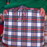 PREORDER- White Christmas Plaid Skort