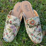 Corkys Sand Brocade Floral Mules - Jessi Jayne Boutique