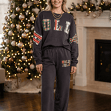 Holly Jolly Patch Charcoal Sweatshirt - Jessi Jayne Boutique