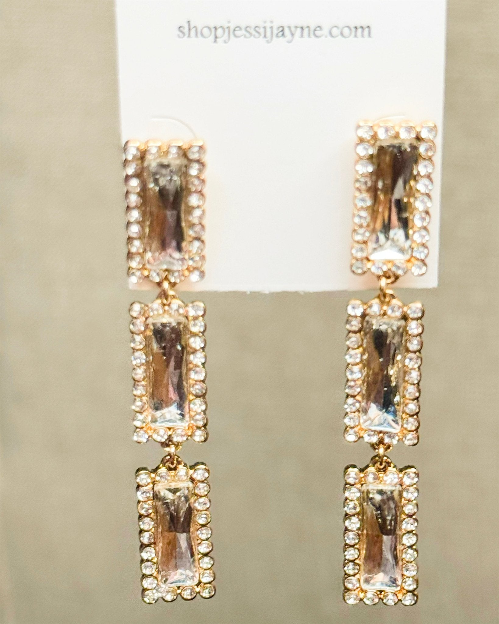 Crystal Luxe Drop Earrings - Jessi Jayne Boutique
