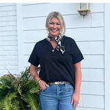 Everyday Ease Split Neck Top