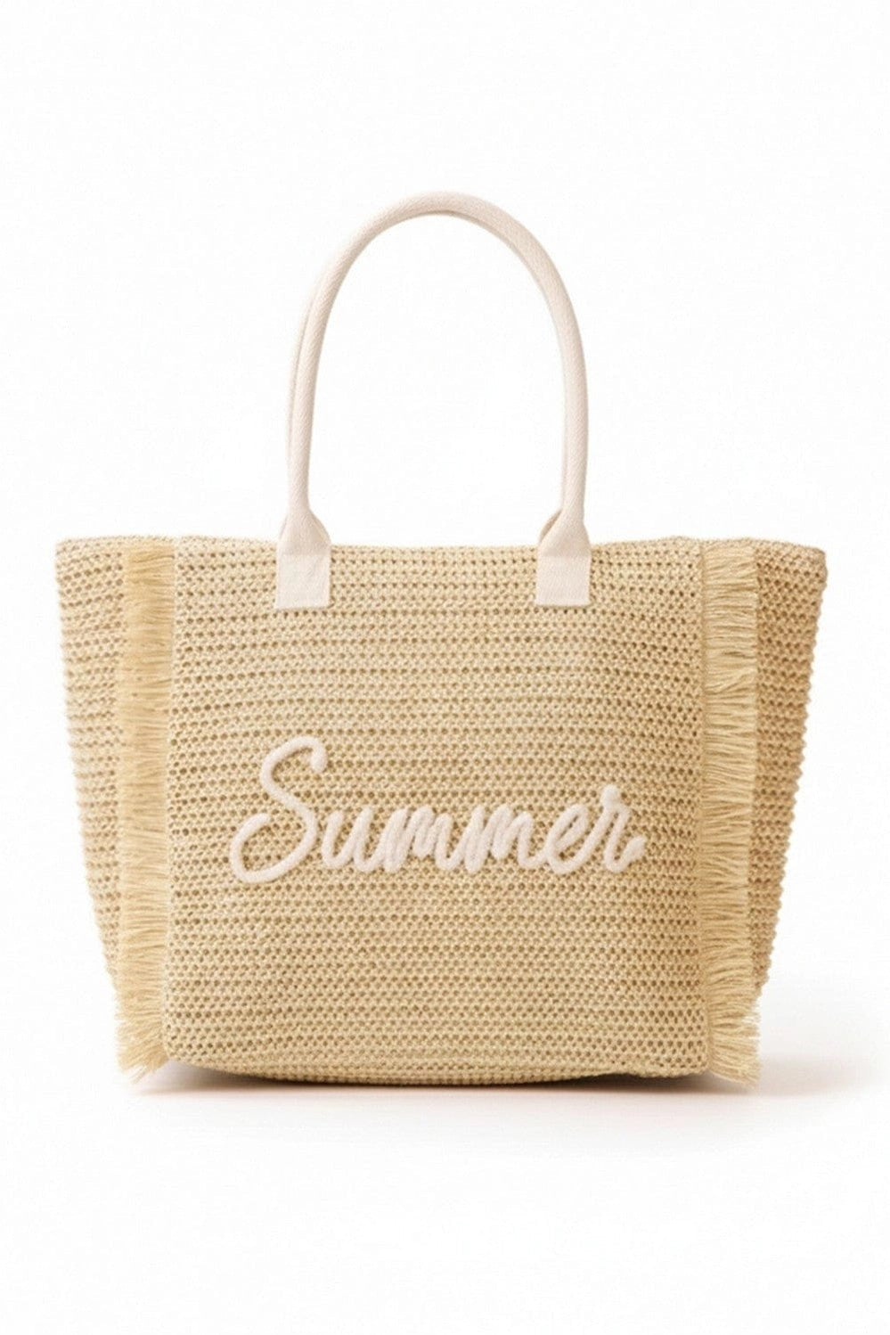 Straw Fringe Summer Beach Tote Bag - Jessi Jayne Boutique