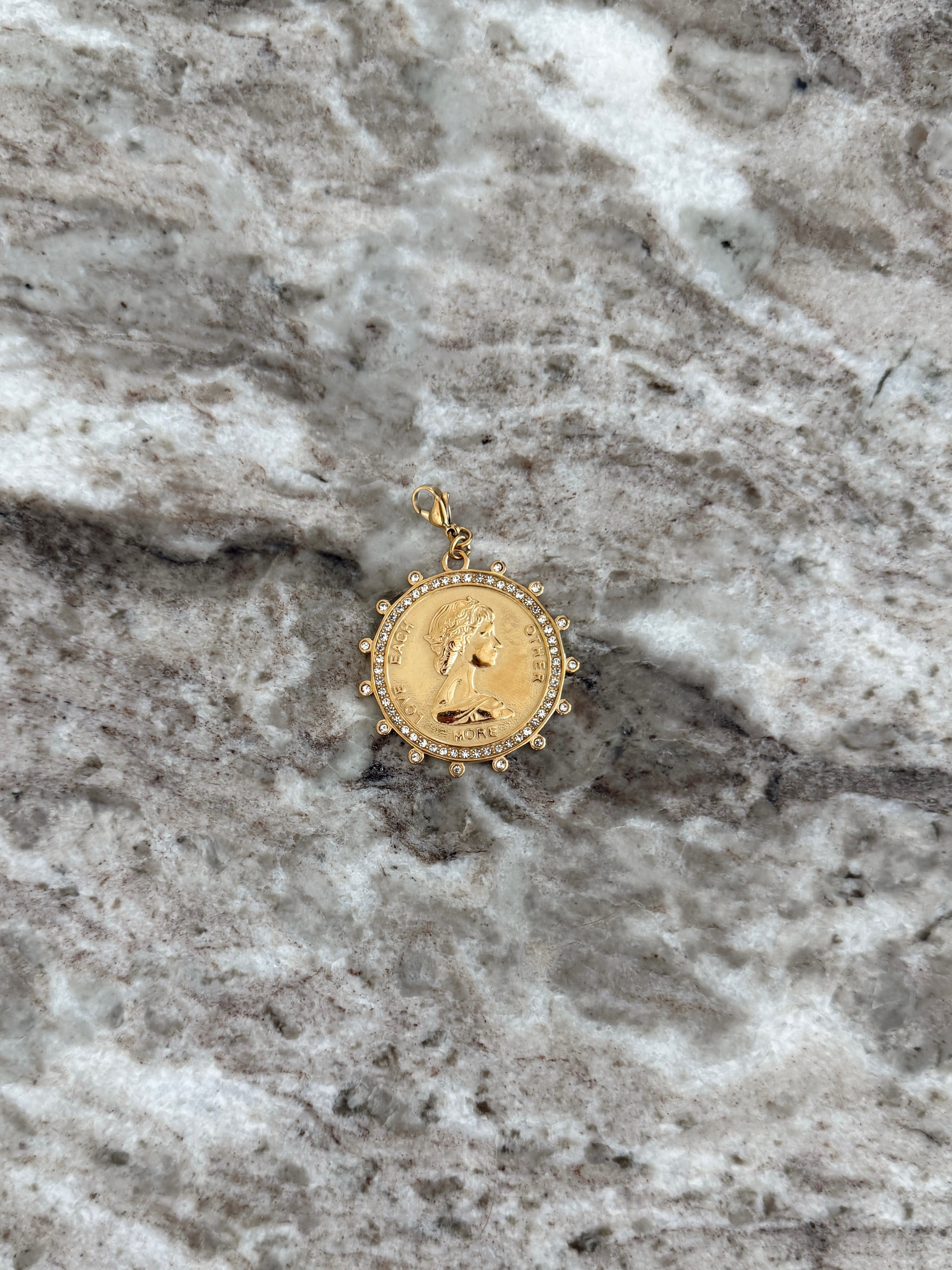 Diamond Coin Pendant
