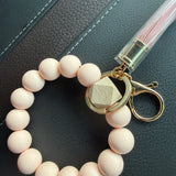 Silicone Beaded Wristlet Keychain