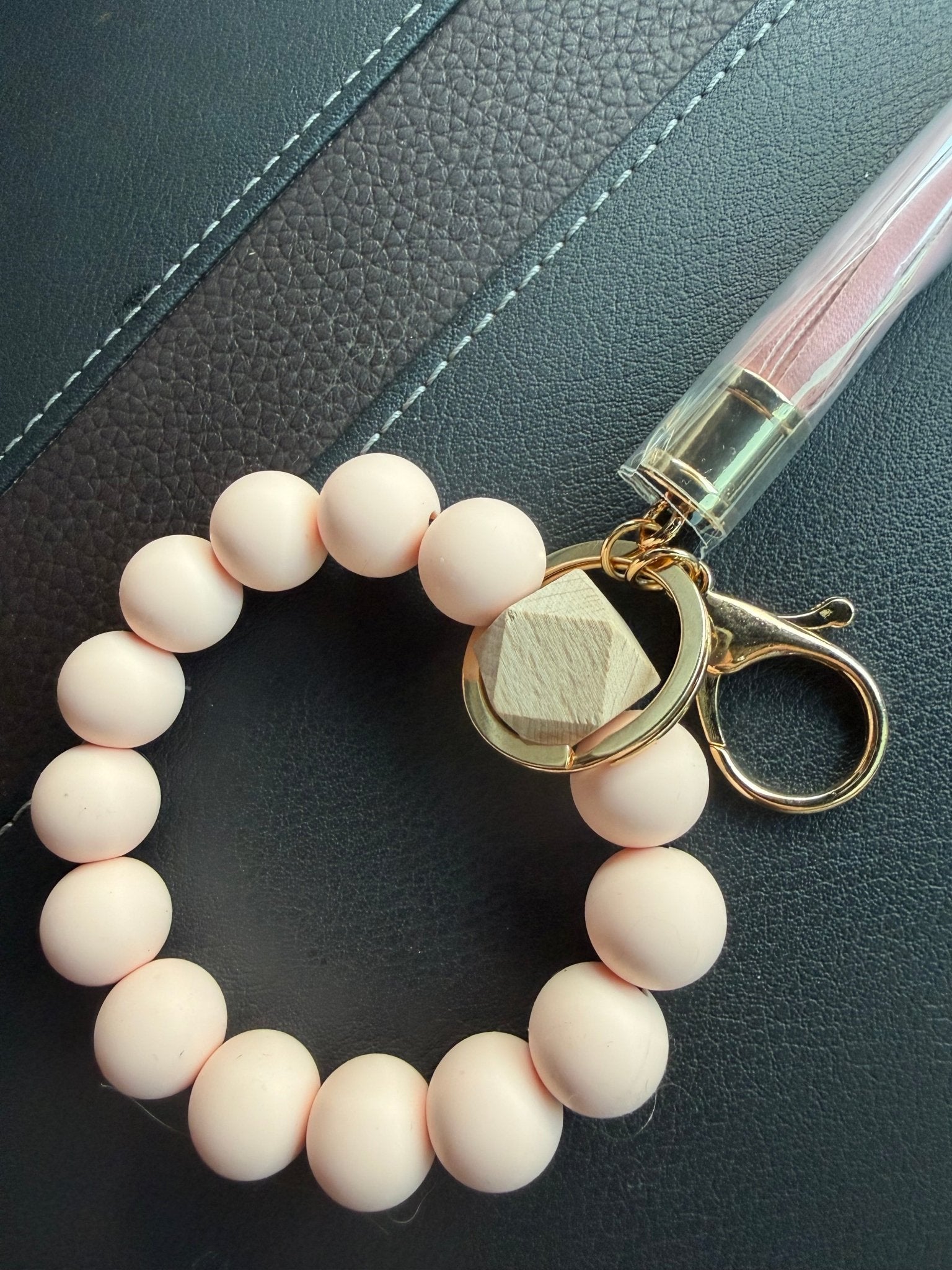 Silicone Beaded Wristlet Keychain - Jessi Jayne Boutique