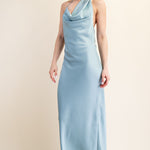Celeste Asymmetrical Satin Maxi Dress - Jessi Jayne Boutique
