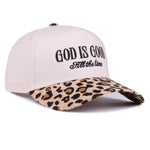 God Is Good Embroidered Cap Leopard - Jessi Jayne Boutique
