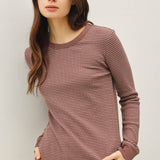 Mocha Stripe Essential Top