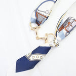 Lana Horsebit Scarf Necklace Navy - Jessi Jayne Boutique