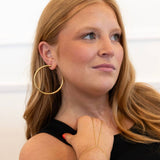 Chansuttpearls Large Gold Hoops